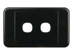 Wall Plate Two Gang Plate - Black