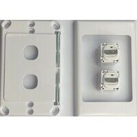 2 Gang Wall plate with HDMI inserts