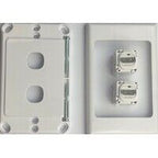 2 Gang Wall plate with HDMI inserts