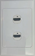2 Gang Wall plate with HDMI inserts