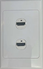 2 Gang Wall plate with HDMI inserts