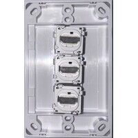 3 Gang Wall plate with HDMI inserts