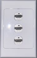 3 Gang Wall plate with HDMI inserts