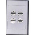4 Gang Wall plate with HDMI inserts