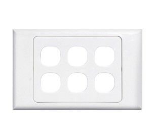 Wall Plate Six Gang Plate