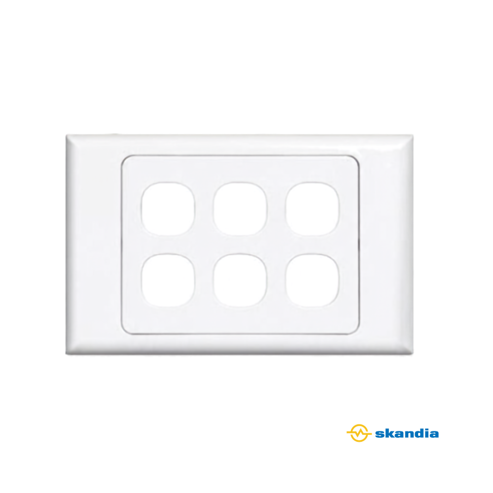 Wall Plate Six Gang Plate