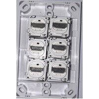 6 Gang Wall plate with HDMI inserts