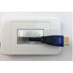 Flush Wall Plate with Brushed Entry for Cables