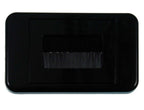 Flush Wall Plate with Brushed Entry for Cables - Black