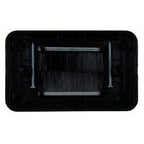Flush Wall Plate with Brushed Entry for Cables - Black