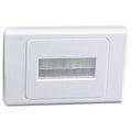 Flush Wall Plate with Brushed Entry for Cables
