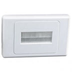 Flush Wall Plate with Brushed Entry for Cables