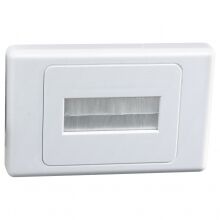 Flush Wall Plate with Brushed Entry for Cables