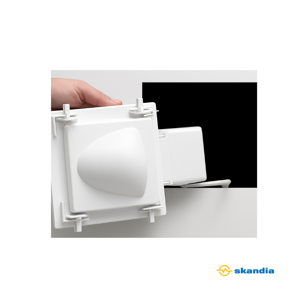 Hideaway Recessed Dual Wall Plate
