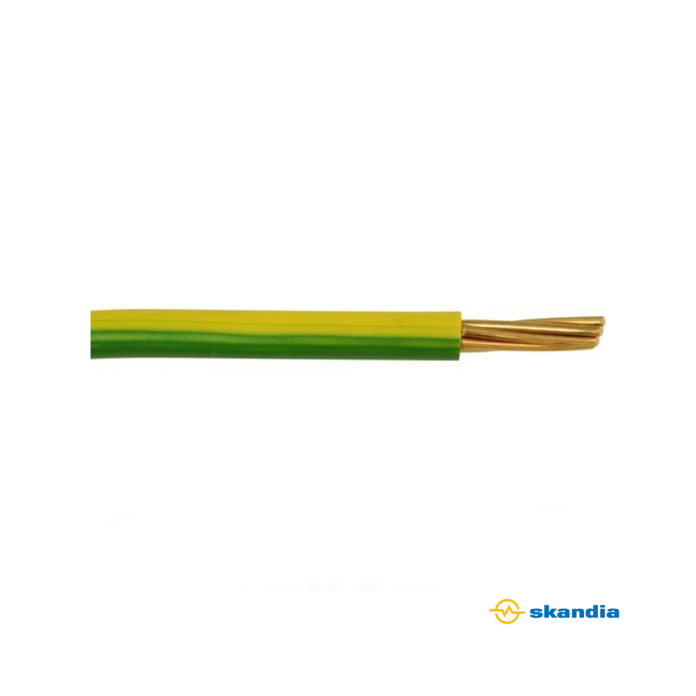 16MM EARTH Building Wire Green/Yellow 100Mtr Reel