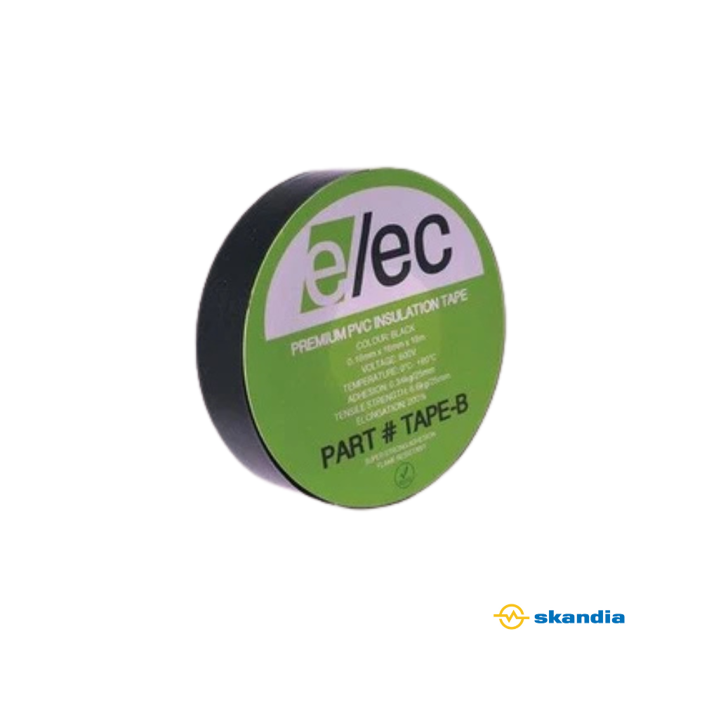 Premium Black Insulation Tape 18mm x 20m Black - 10 Pack